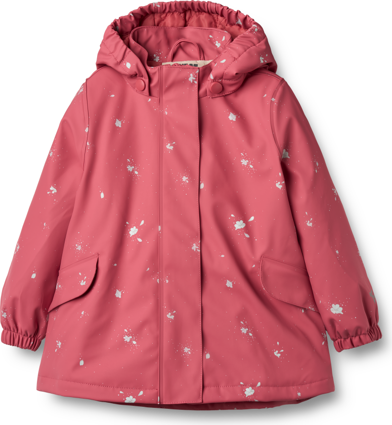 Bilde av Rika Thermo Regnjakke Floating Flowers Floating Flowers 98 cm Rosa 98 cm kvinne