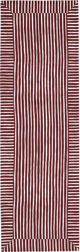 Piccolo bordløper 139 x 42 cm, offwhite/burgunder