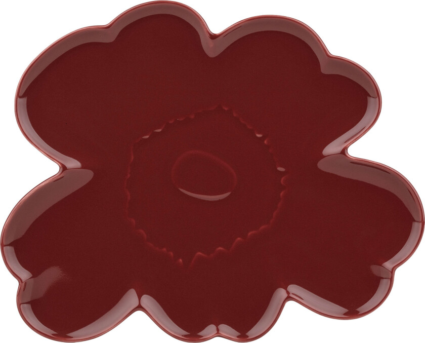 Unikko Shape tallerken/serveringsfat 32 cm, burgunder
