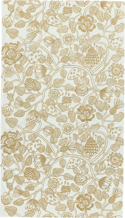 Tiara duk 135 x 250 cm, hvit/gull