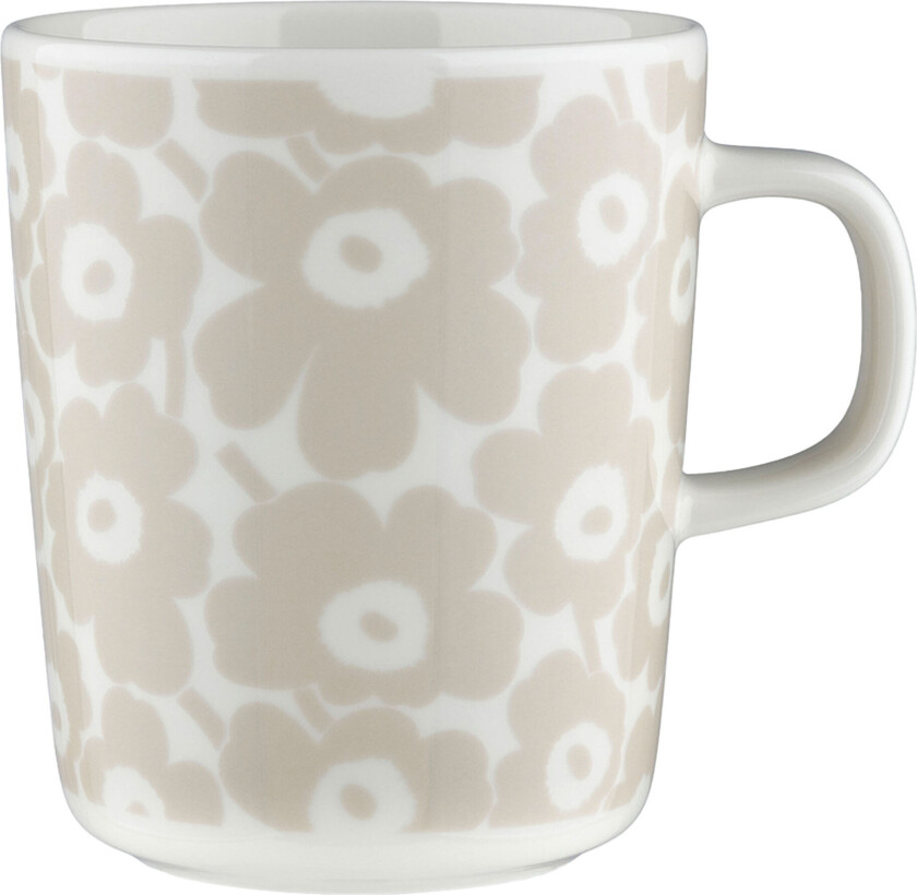 Pikkuinen Unikko kopp 2,5 dl, hvit/beige