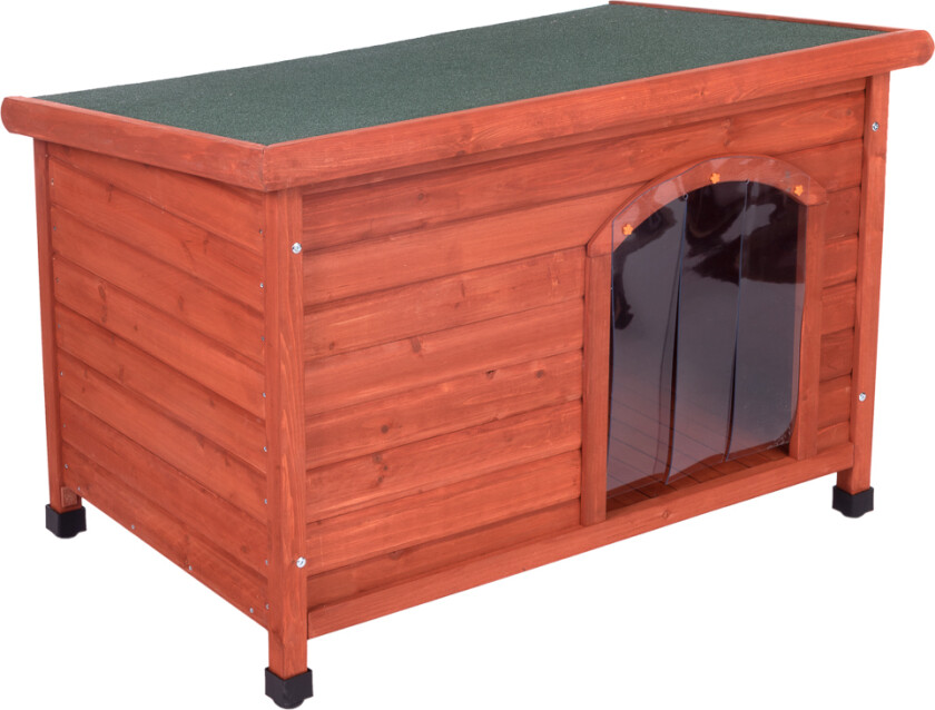 Hundehus Woody flatt tak - Str M: B 104 x L 66 x H 70 cm