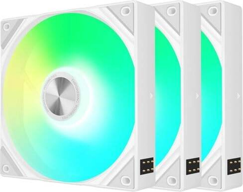 ROTA SL ARGB 120mm Fan Triple Pack White - Kabinettvifte - 120mm - Hvit med RGB-lys - 28 dBA