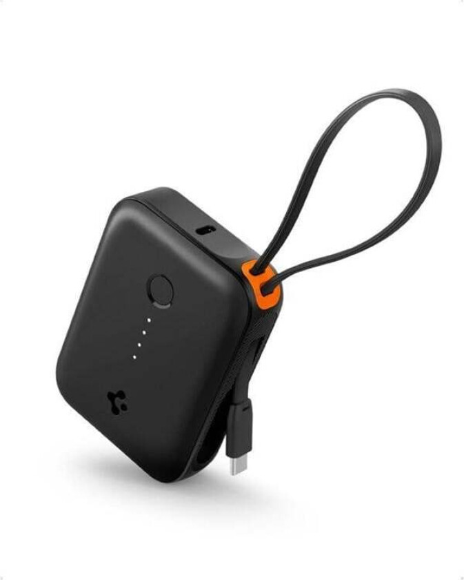 Essential 10.000 mAh 30W Power Bank (Built in Cable) black EA3010BT Nødlader - Svart - 10000 mAh