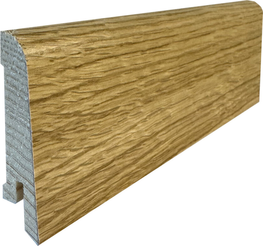 Gulvlist skrå finert eik 14x40x4000mm lakkert