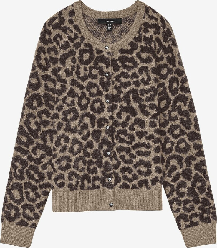 Kardigan vmNewkai LS O-neck Cardigan Boo - Brun