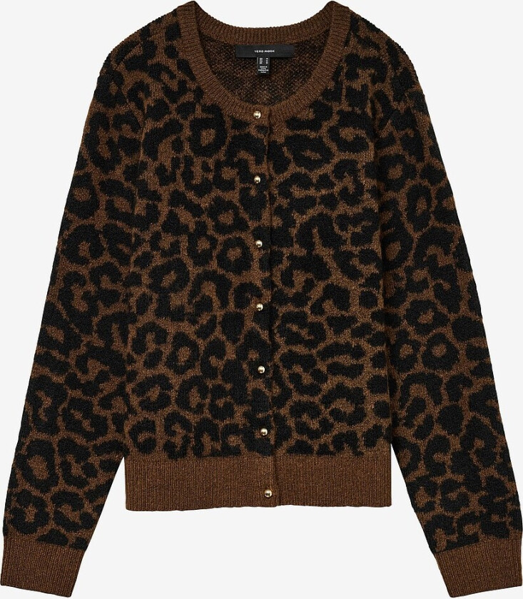 Kardigan vmNewkai LS O-neck Cardigan Boo - Brun