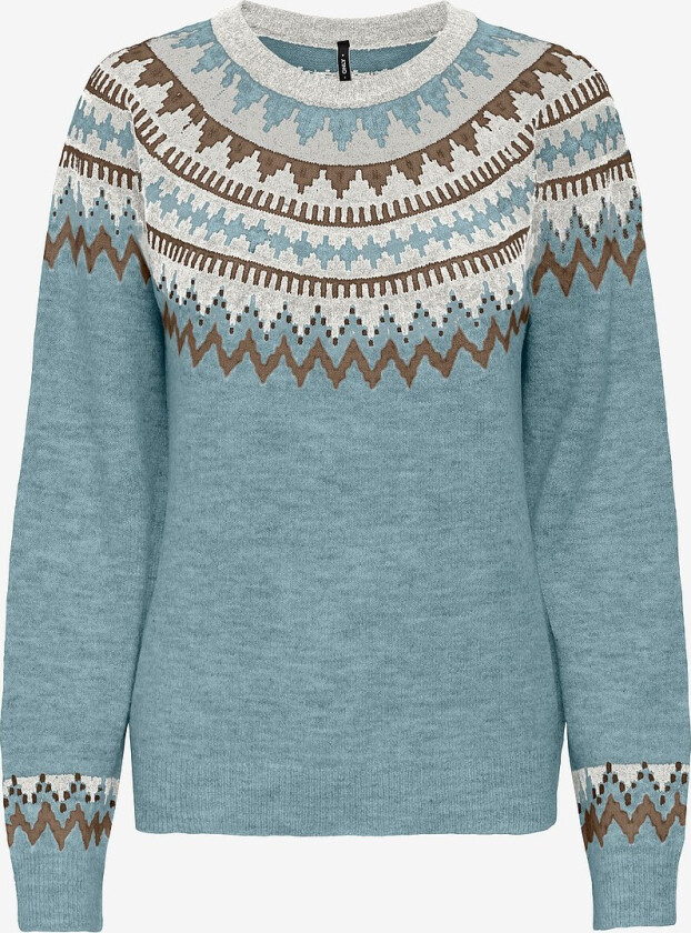 Pullover onlHelena LS JQ O-neck CC Knt - Hvit
