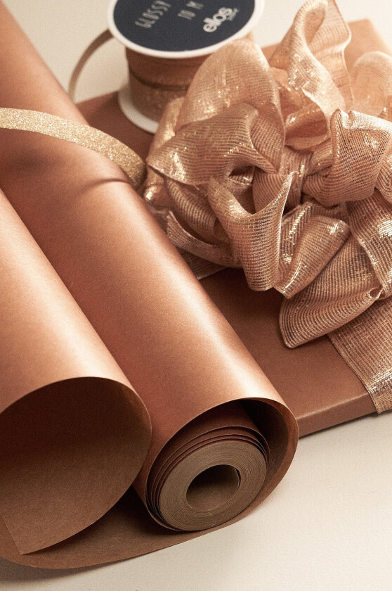 Gavepapir Uni 7 meter - Brun