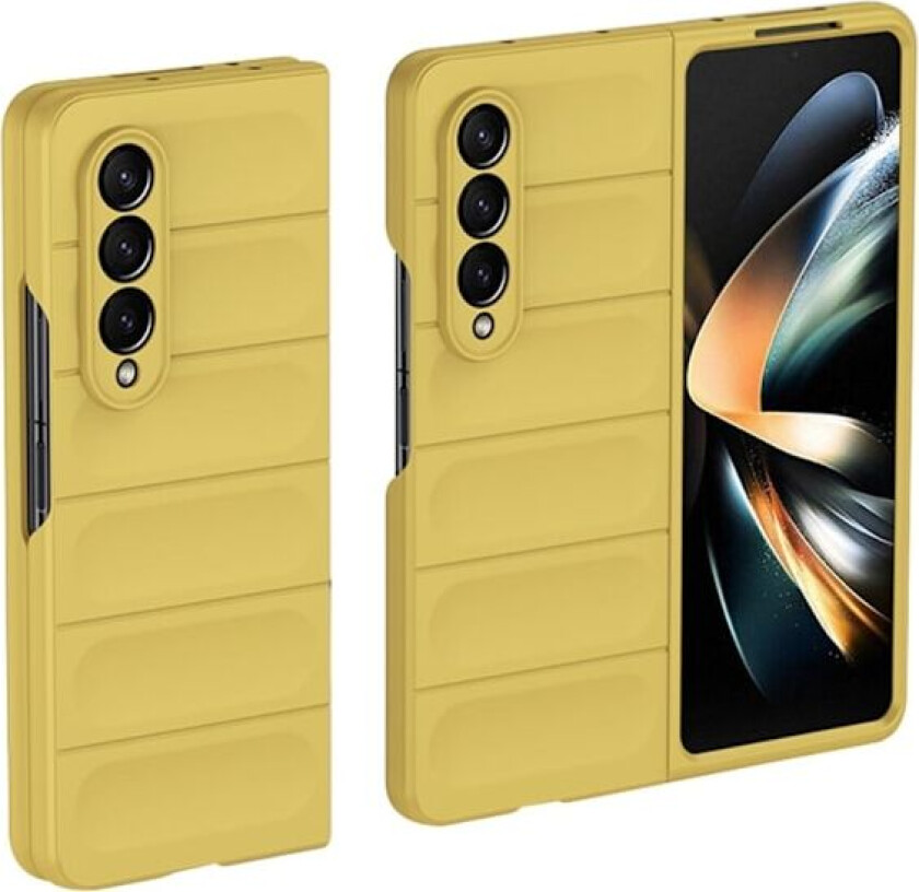 Deksel med mykt grep for Samsung Galaxy Z Fold3 5G - Gul