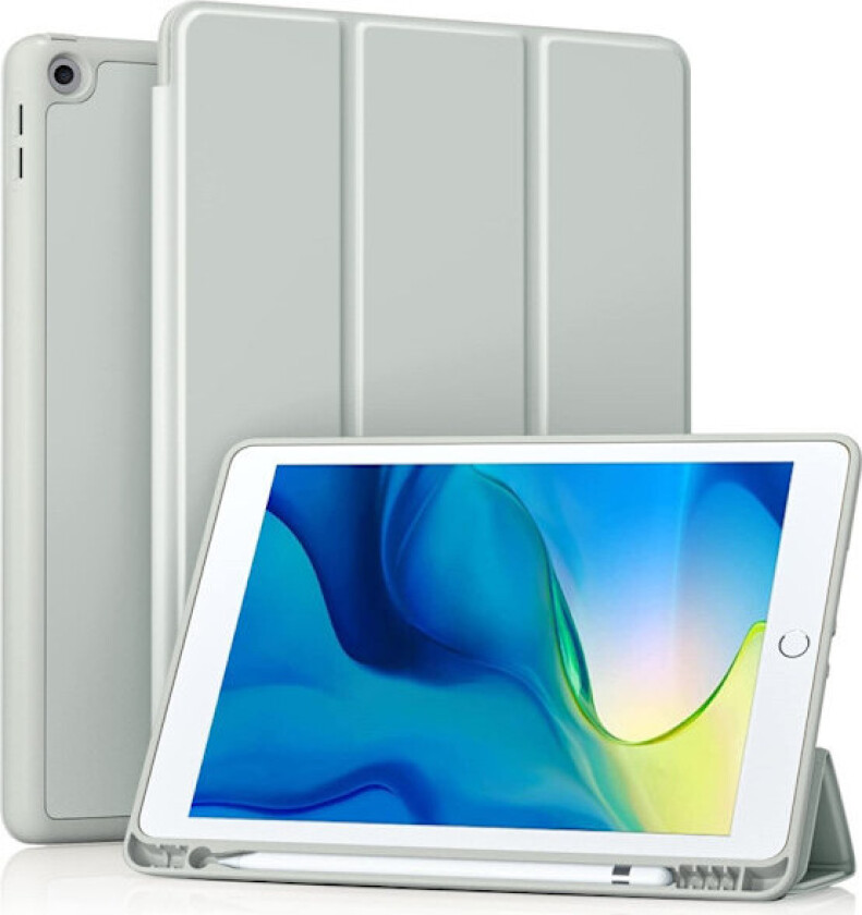 Stilig deksel for iPad 7/8/9 10.2\" lys grå fargetilpasset myk