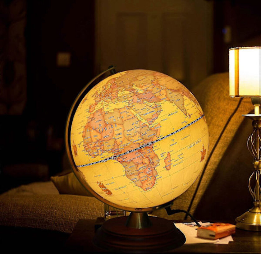 Bilde av Opplyst Globus For Barn Med Tre Stativ, Innebygd LED For Opplyst Nattsyn Antikk Globus (25cm)