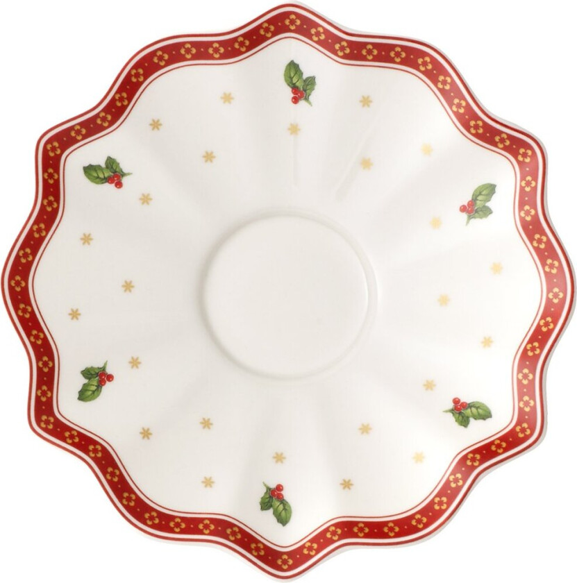 Toy's Delight fat til kaffekopp Ø17,5 cm Hvit-rød