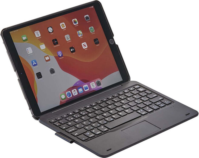 iPad 10.2" (2021 / 2020 / 2019), Air (2019) & Pro 10.5 Xceed Key 2.0 Wireless Keyboard Nordisk med Deksel (ICK-06-SC) - Black