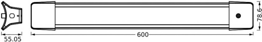 OSRAM LED-hengelampe til kontor LINE, lengde 60 cm, hvit bryter