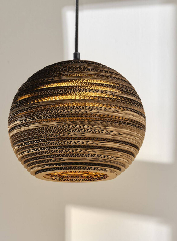 OSRAM hengelampe BALL, brun, Ø 26 cm, bølgepapp, E27