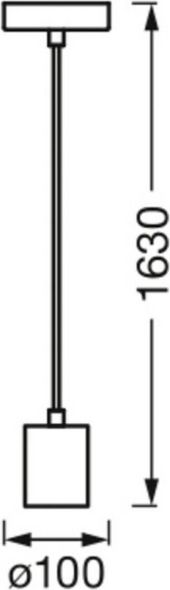 OSRAM hengelampe VINTAGE 1906 CYLINDER, tre, Ø 10 cm, E27
