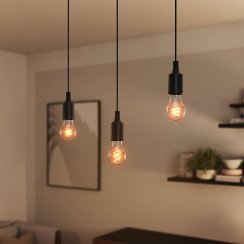 OSRAM hengelampe VINTAGE 1906 BELL svart plast Ø 9 cm