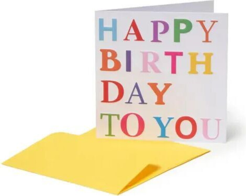 Bursdagskort –happy Birthday To You