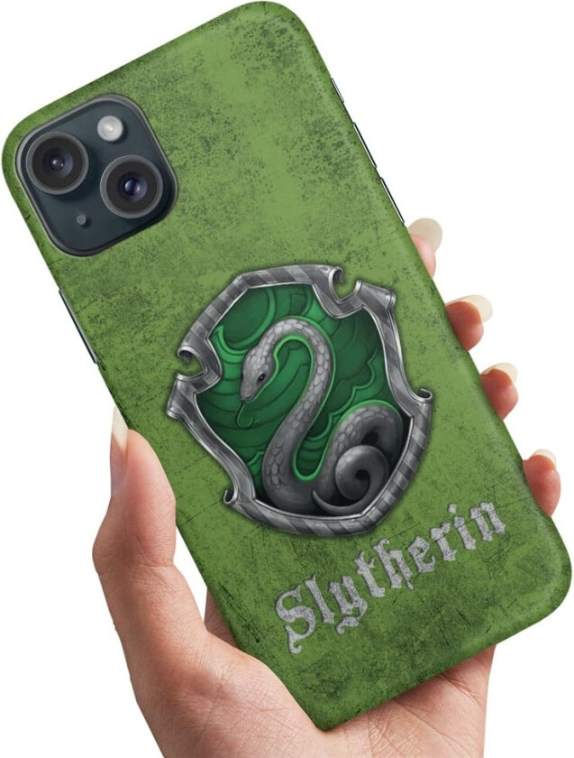 iPhone 15 - Deksel/Mobildeksel Harry Potter Slytherin