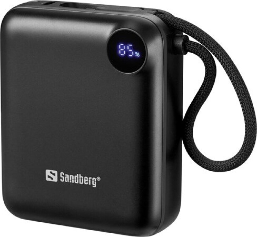 Powerbank 10000 PD20W Connect Nødlader - Svart - 10000 mAh