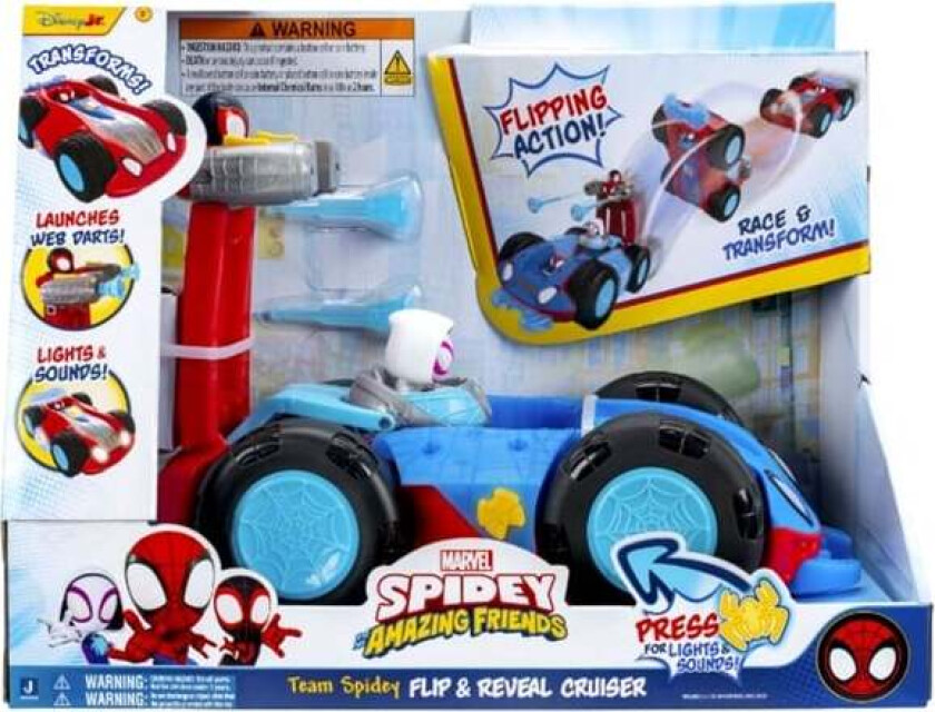 Bilde av SPIDEY FLIP & REVEAL CRUISER