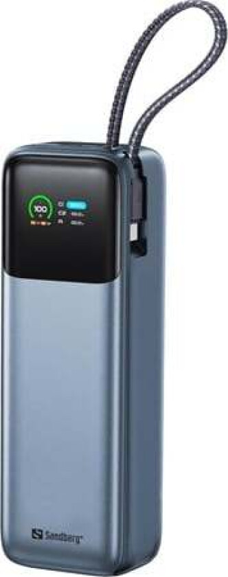 All-in1 Powerbank 20000 PD130W Nødlader - Grey - 20000 mAh