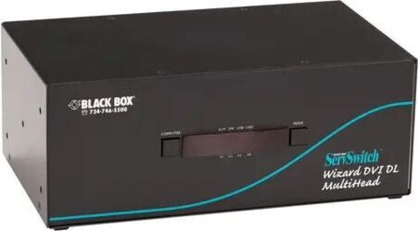 Kvm Switch - 3x Dvi-d Dl Audio Usb 2.0 4-port