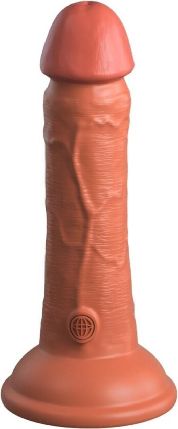 Elite - Tan Vibrerende Dual Density Silikondildo 15cm