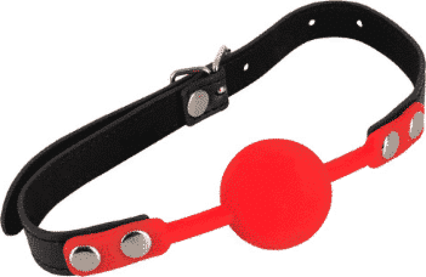 Gagball Silikon Rød