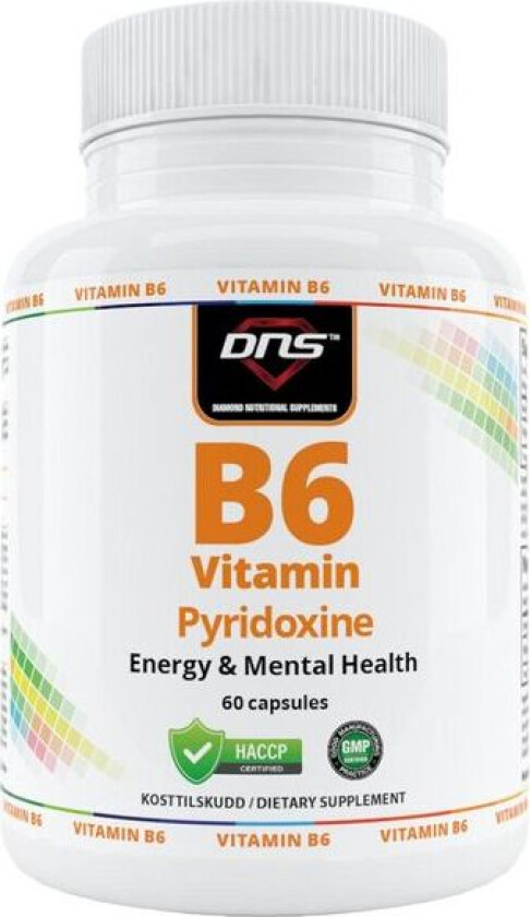Vitamin B6 (pyridoxine) - 60 kapsler