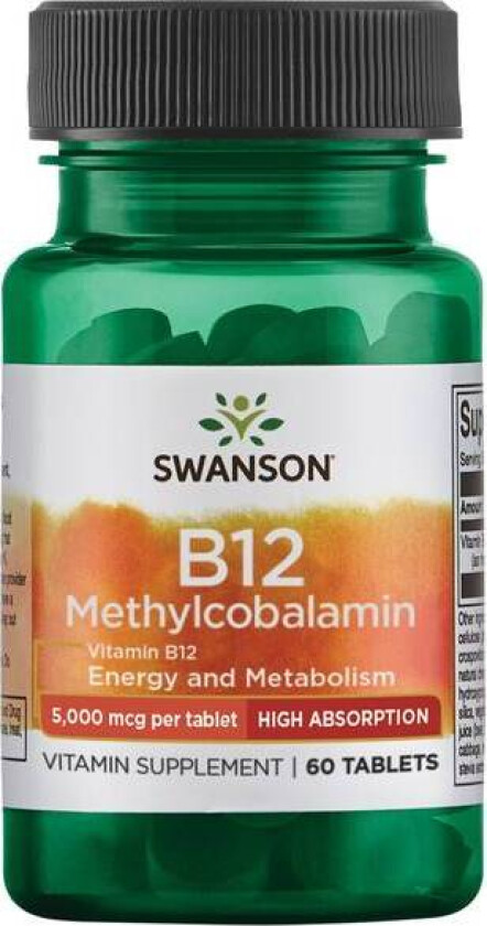 Vitamin B12 (Methylcobalamin) Cherry - 2500mcg - 60 tabletter