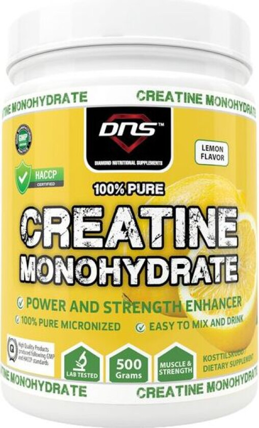 Creatine Monohydrate Lemon smak - 500 gram