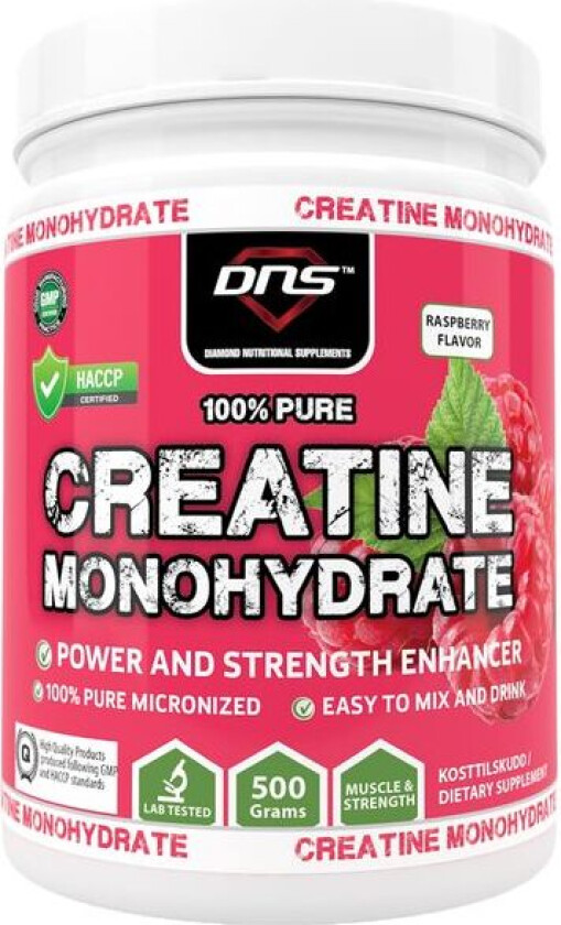 Creatine Monohydrate Raspberry smak - 500 gram