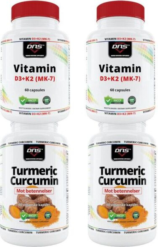 Gurkemeie + Vitamin D3 og K2 Pakken
