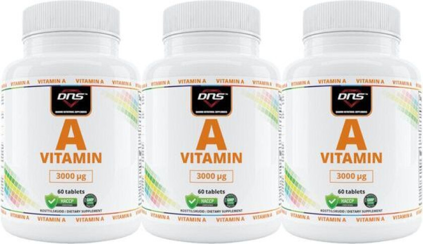 3-pack Vitamin A - 3 x 60 tabletter