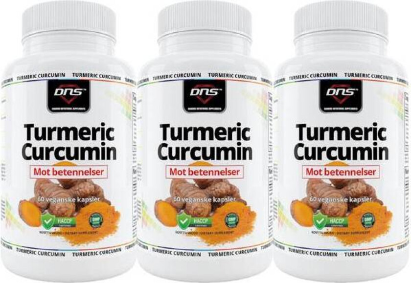 Bilde av 3-Pack Gurkemeie Turmeric - Curcumin - 3 x 60 kapsler