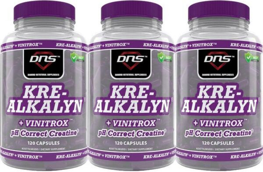 3-pack Kre-Alkalyn Vinitrox Kreatin - 3 x 120 kaplser