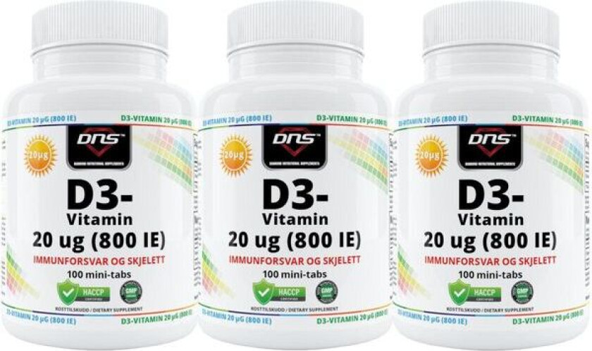 3-pack D3-Vitamin 20µg - 3 x 100 tabs