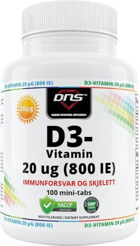 D3-Vitamin 20µg - 100 tabs