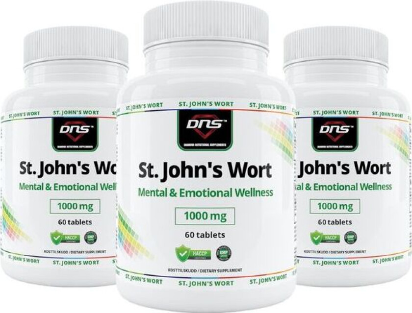 3-pack St. Johns Wort - Johannesurt Ekstrakt - 3 x 60 tabletter