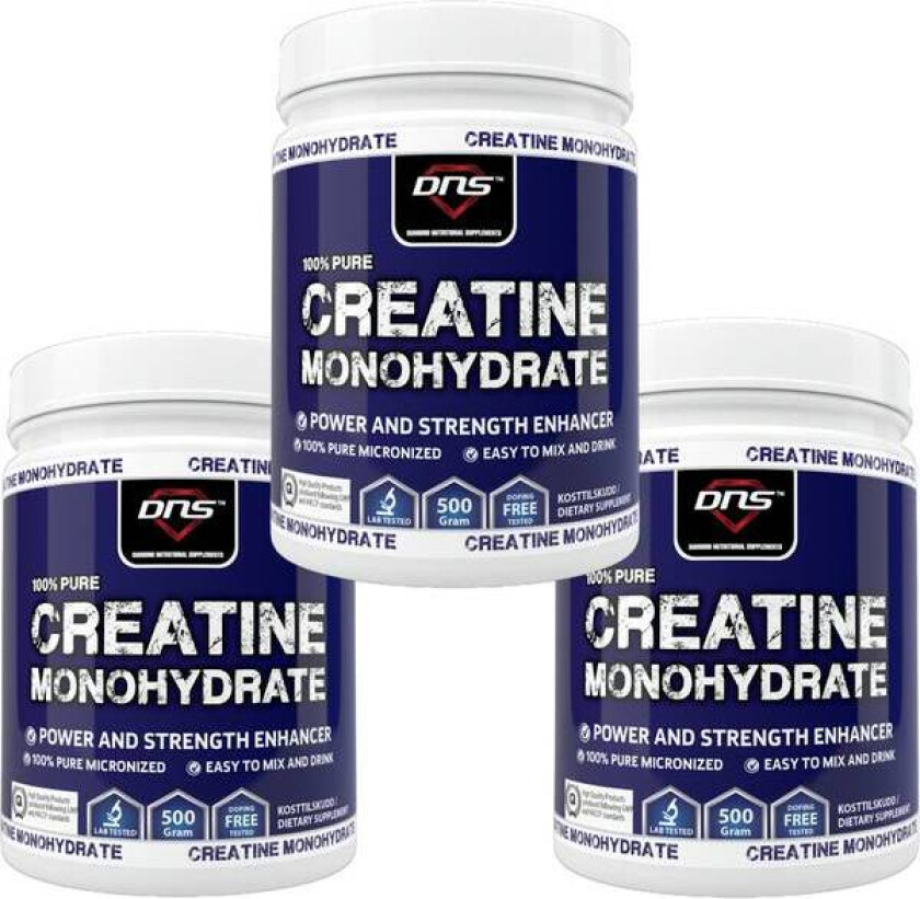 3-Pack Kreatin Monohydrat - 3 x 500 gram