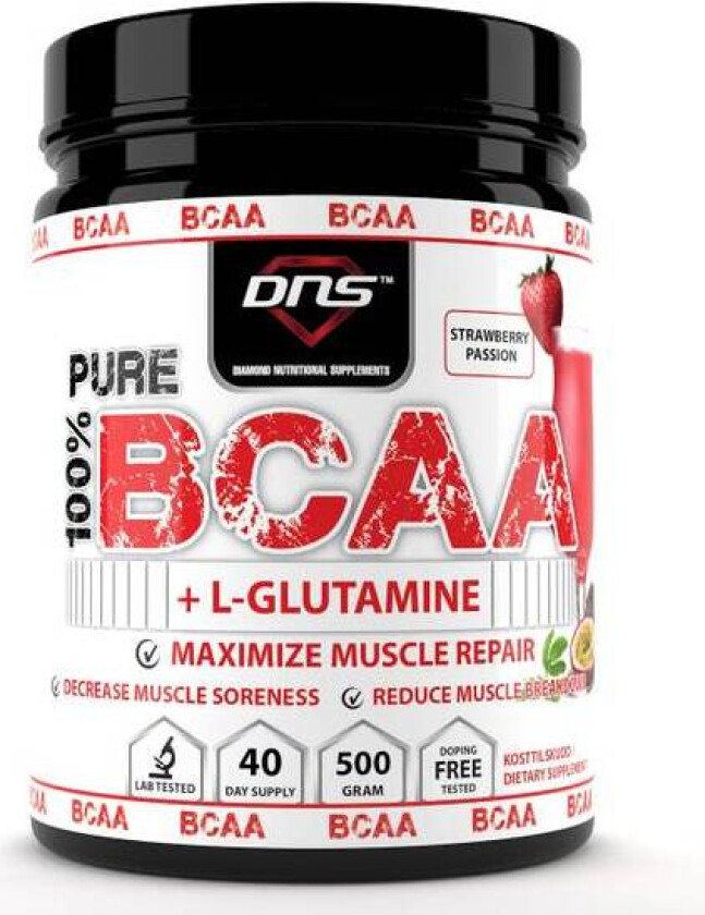 BCAA + L-Glutamin Strawberry Passion - 500 gram