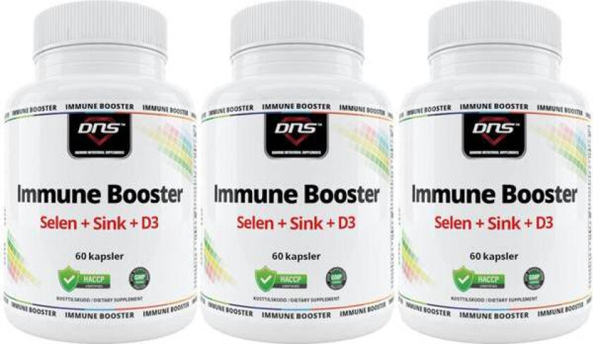 3-Pack Immune Booster - Selen + Sink + D3 Vitamin - 3 x 60 caps