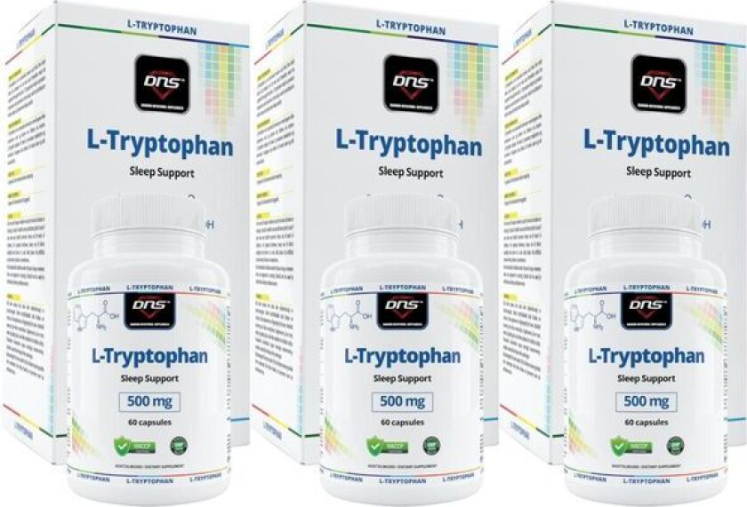 3-pack L-Tryptophan Sleep Support - 3 x 60 kapsler