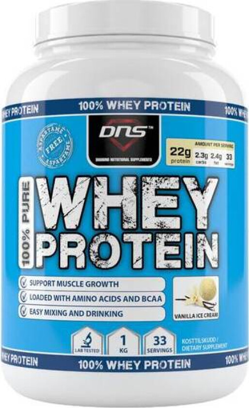 100% Pure Whey Protein Vanilje 1kg