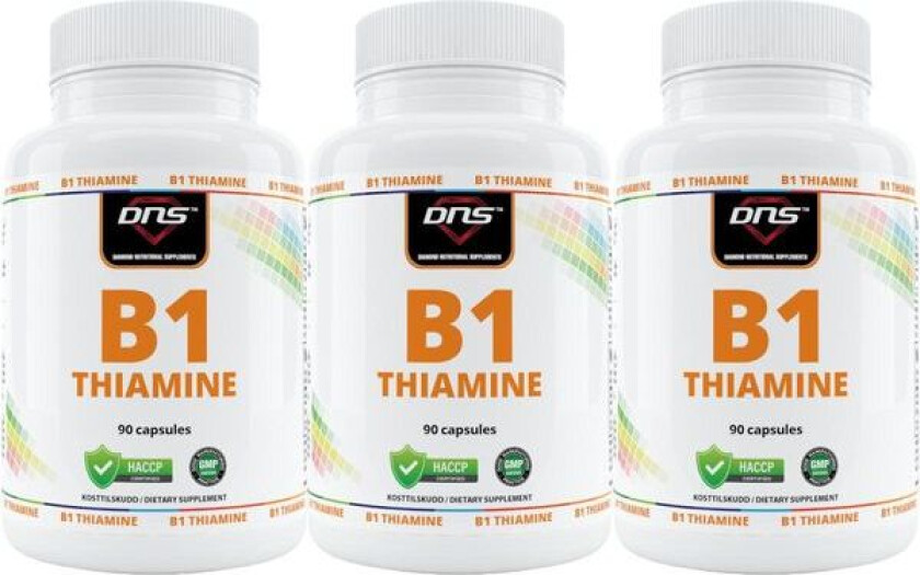 3-pack Vitamin B1 Tiamin - 3 x 90 kapsler