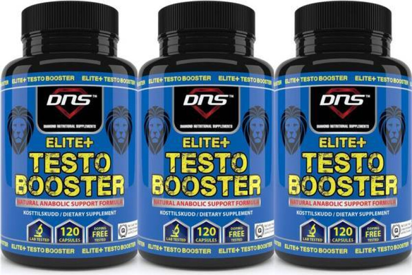 3-Pack Elite+ Test Booster - 3 x 120 kapsler