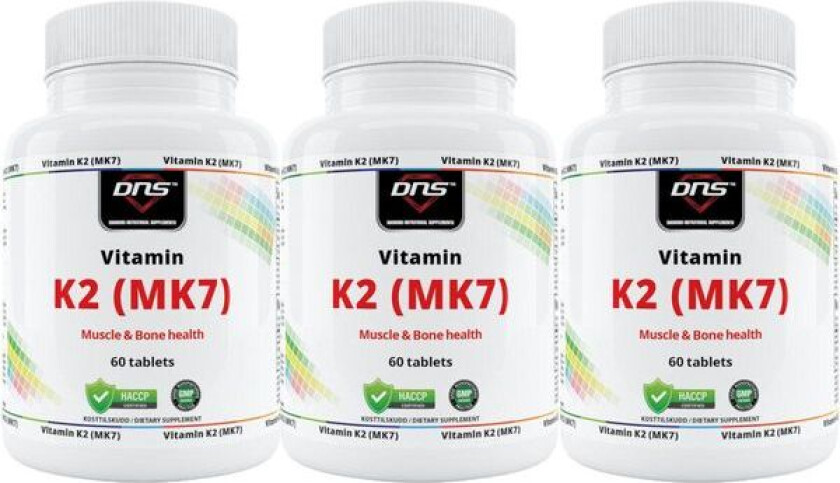 3-pack Vitamin K2 (MK7) - 3 x 60 tabletter