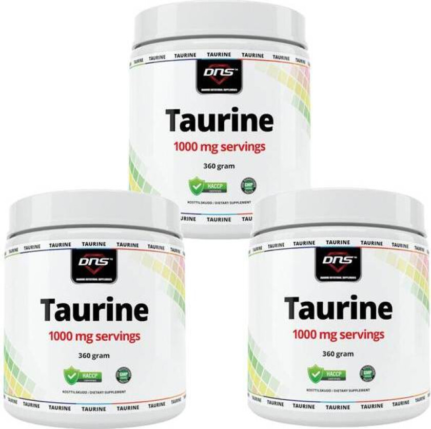 3-Pack Taurine Pulver - 3 x 360 gram